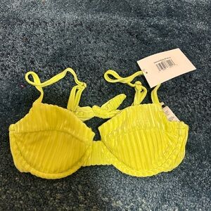 Dippin' Daisy's Yellow Underwire bikini top with Adjustable Straps